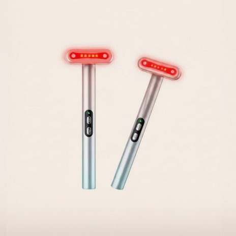 Vibrating Electric Facial & Neck Massager with 90° Rotating Head & Type-C Charging Cable